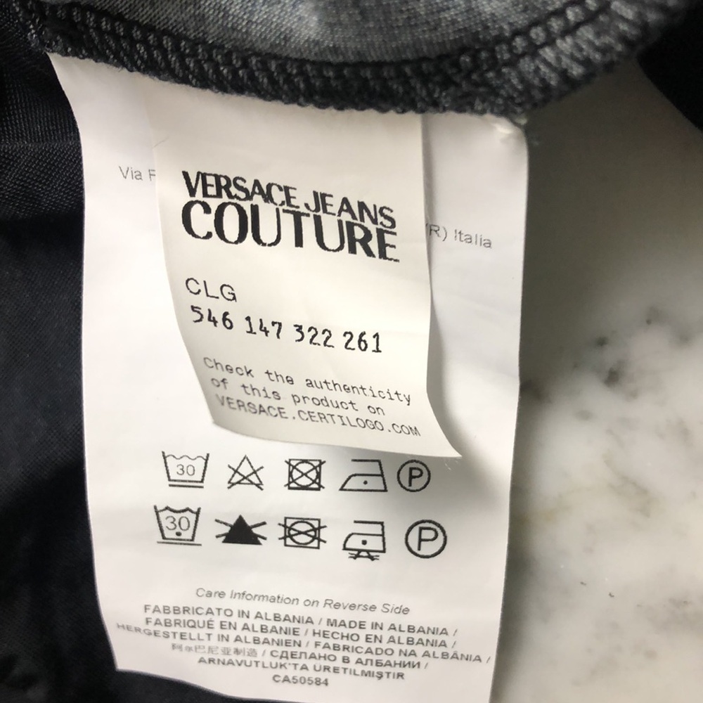 Versace jeans couture Barocco print Black and Gold Long Sleeve Dress Size 4 - Picture 13 of 16